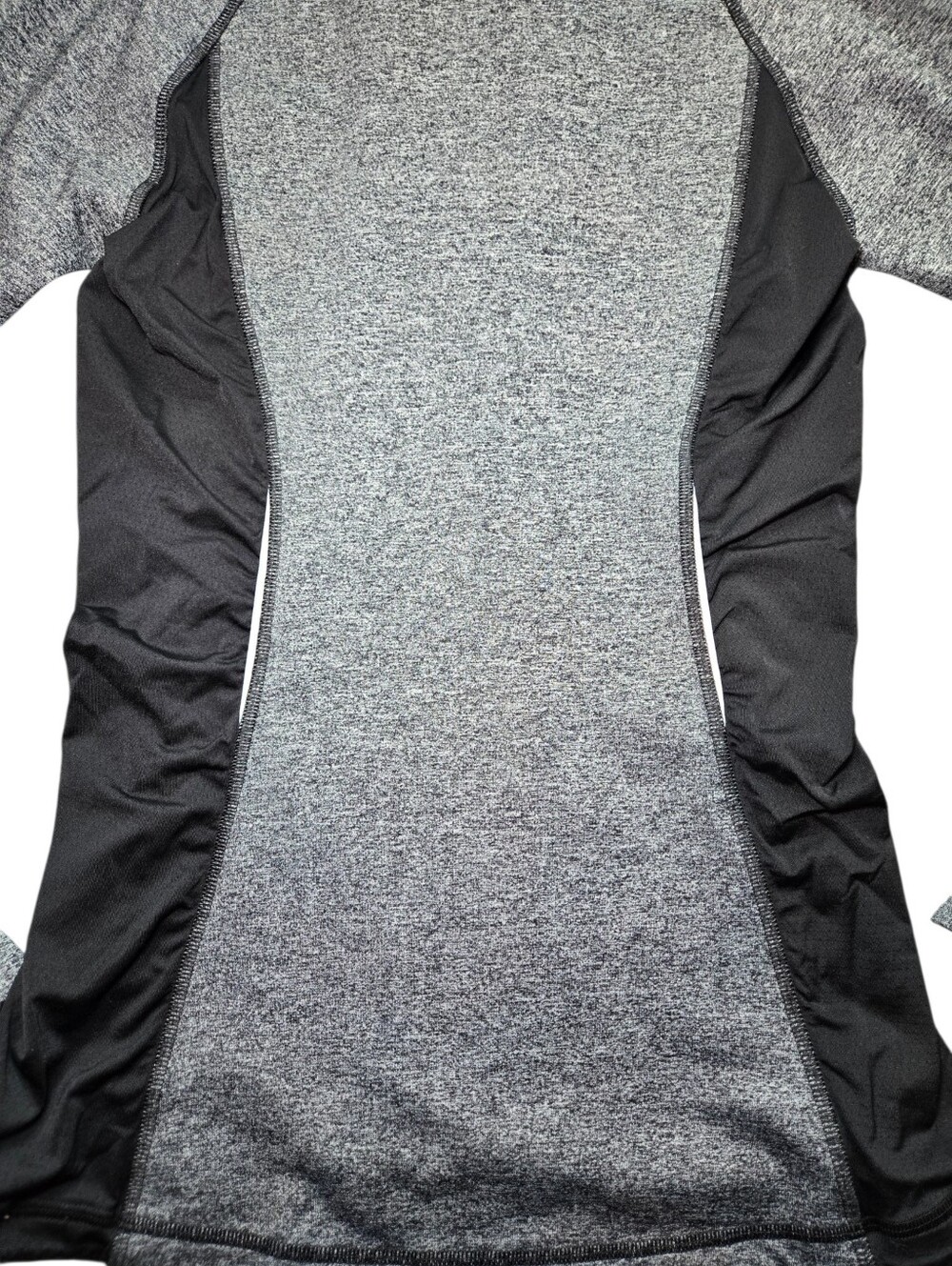 Victoria's Secret Heather Gray Full-Zip Jacket with Black Panels - Picture 7 of 10